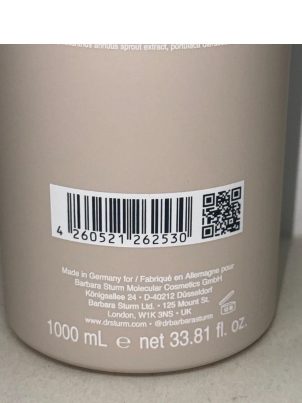 Dr. Barbara Sturm Hydrating Conditioner 33.81 fl oz. 1000ml NEW Large Bottle